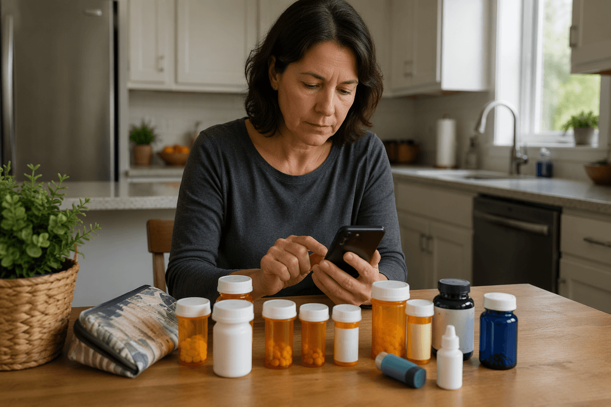 Keep medications and supplements consistently list-ready